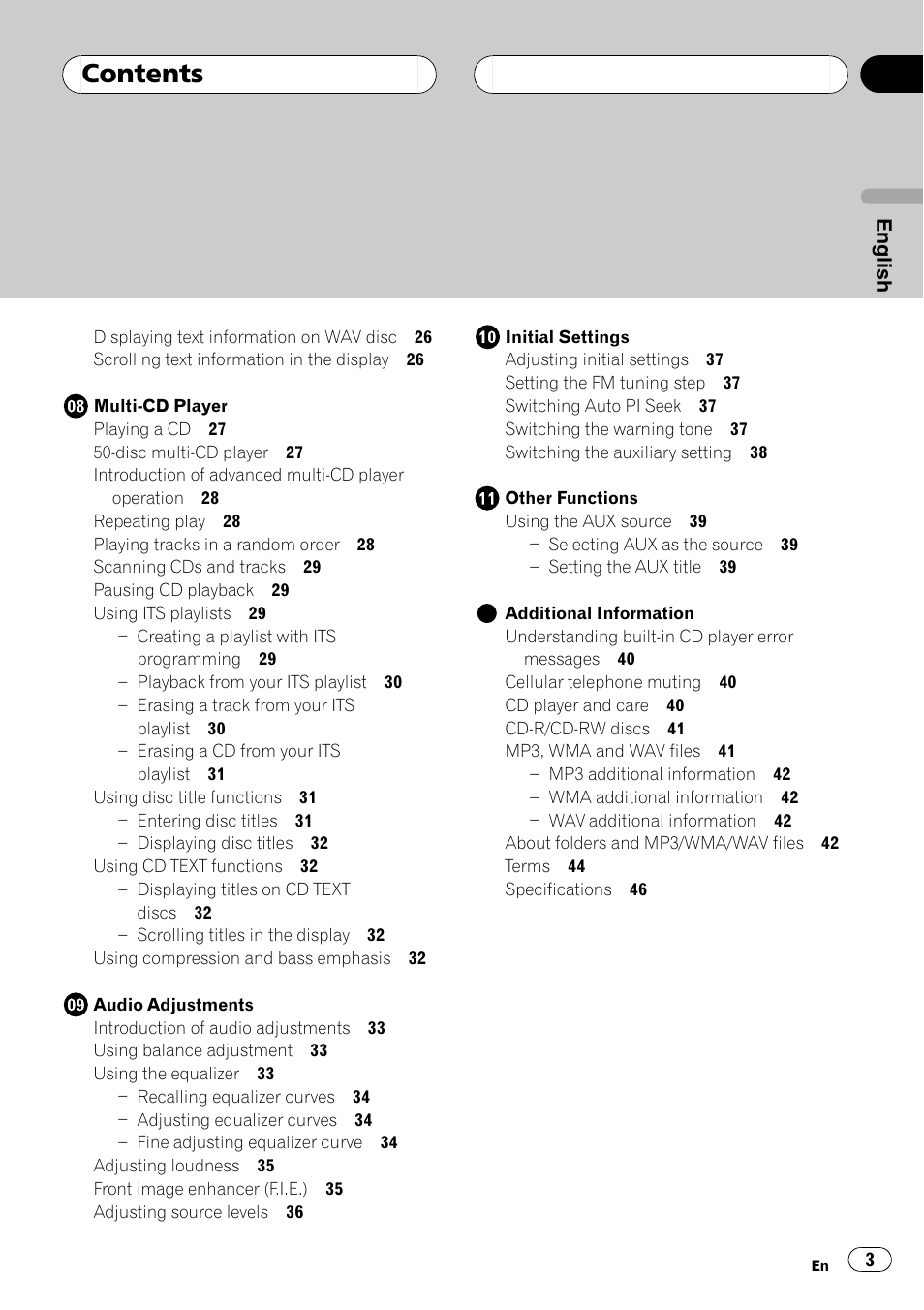 Pioneer DEH-P3600MPB User Manual | Page 3 / 95