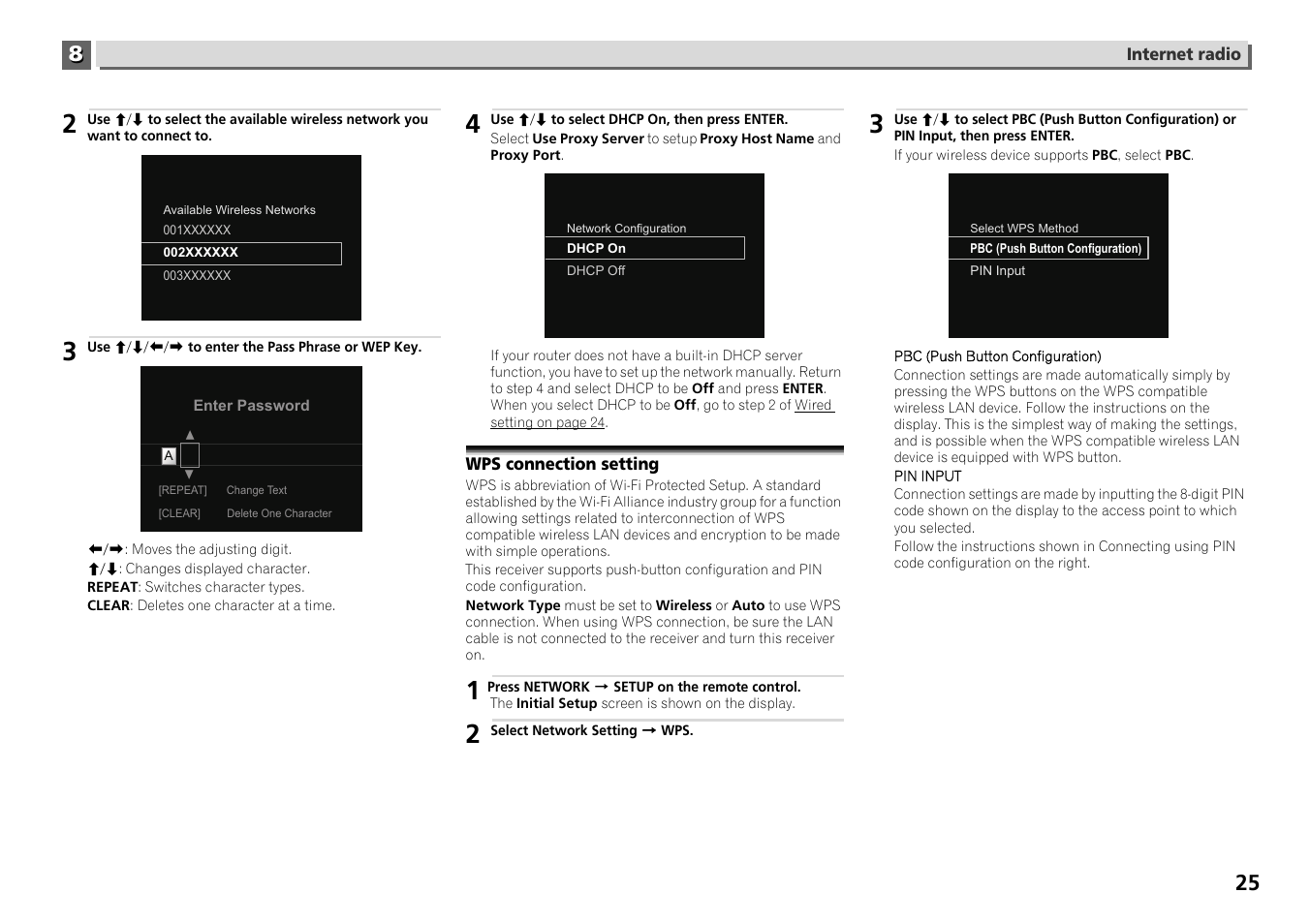 Wps connection setting | Pioneer X-HM71-S User Manual | Page 25 / 42