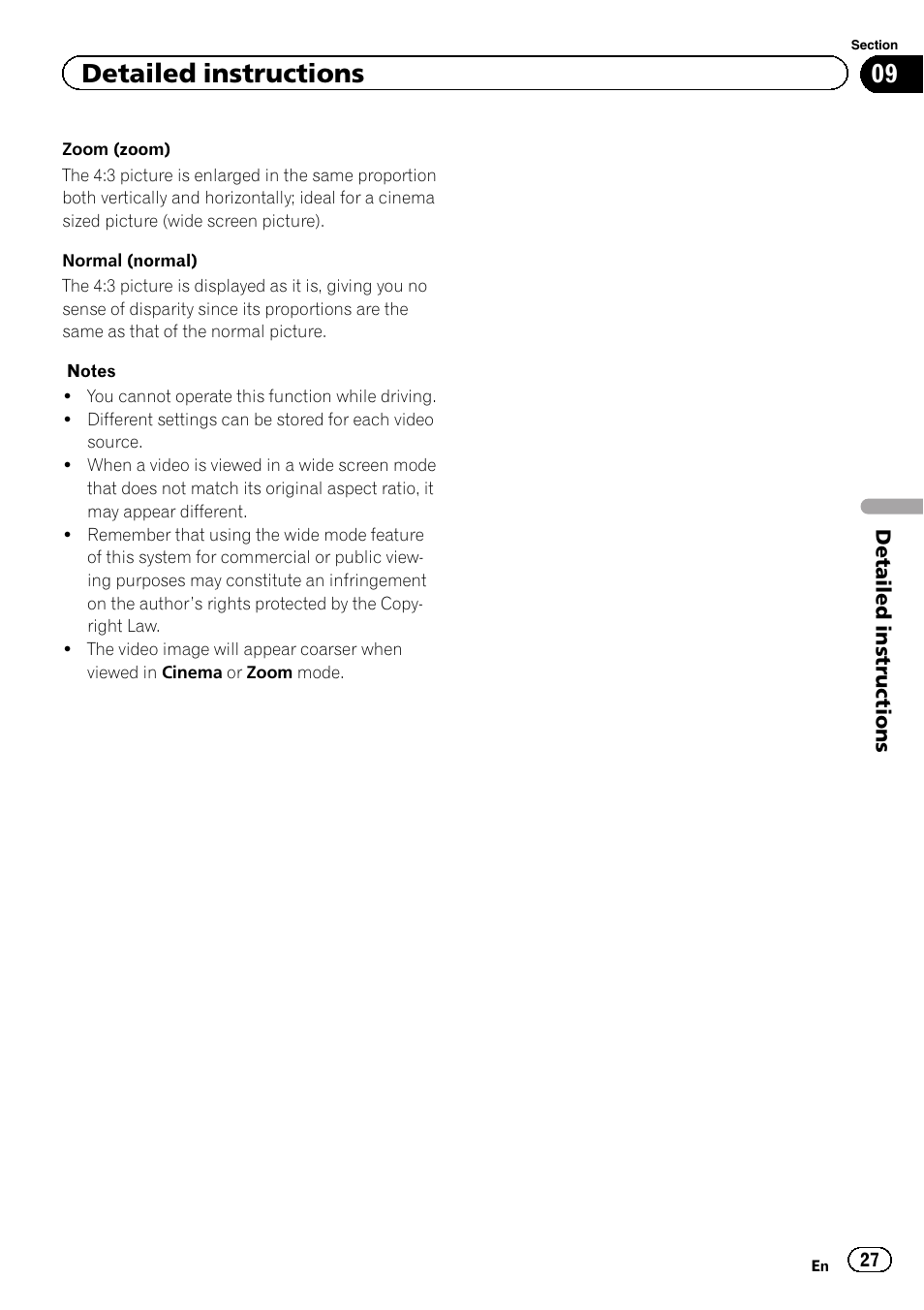Detailed instructions | Pioneer AVH-5400DVD User Manual | Page 27 / 72