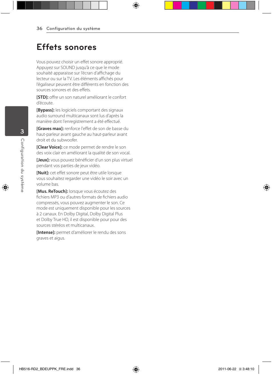 36 effets sonores, Effets sonores | Pioneer BCS-HW919 User Manual | Page 102 / 412