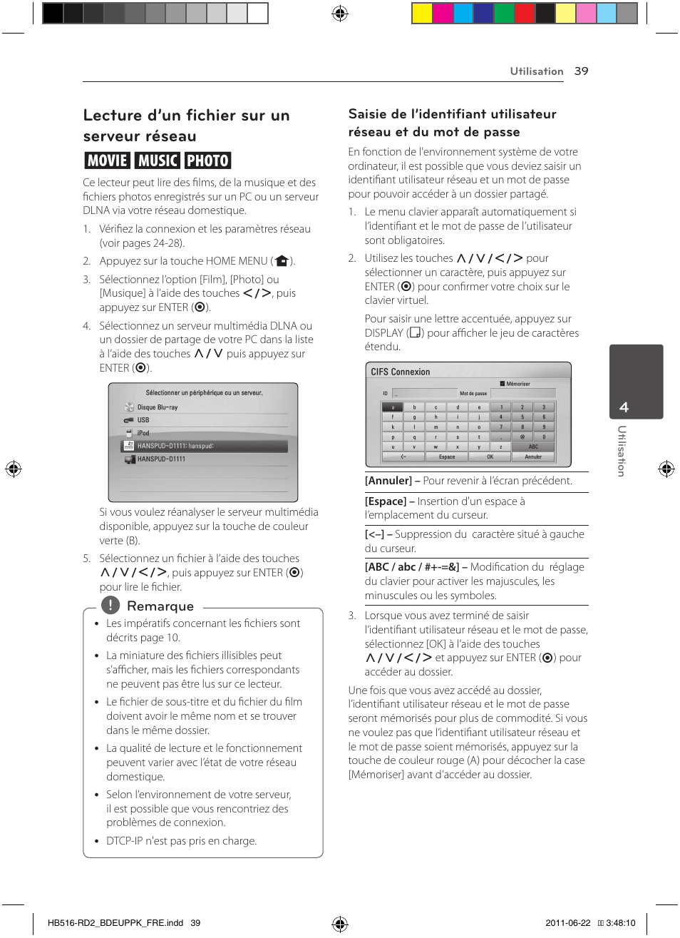 39 – lecture d’un fichier sur un serveur, Réseau, Lecture d’un fichier sur un serveur réseau yui | Pioneer BCS-HW919 User Manual | Page 105 / 412