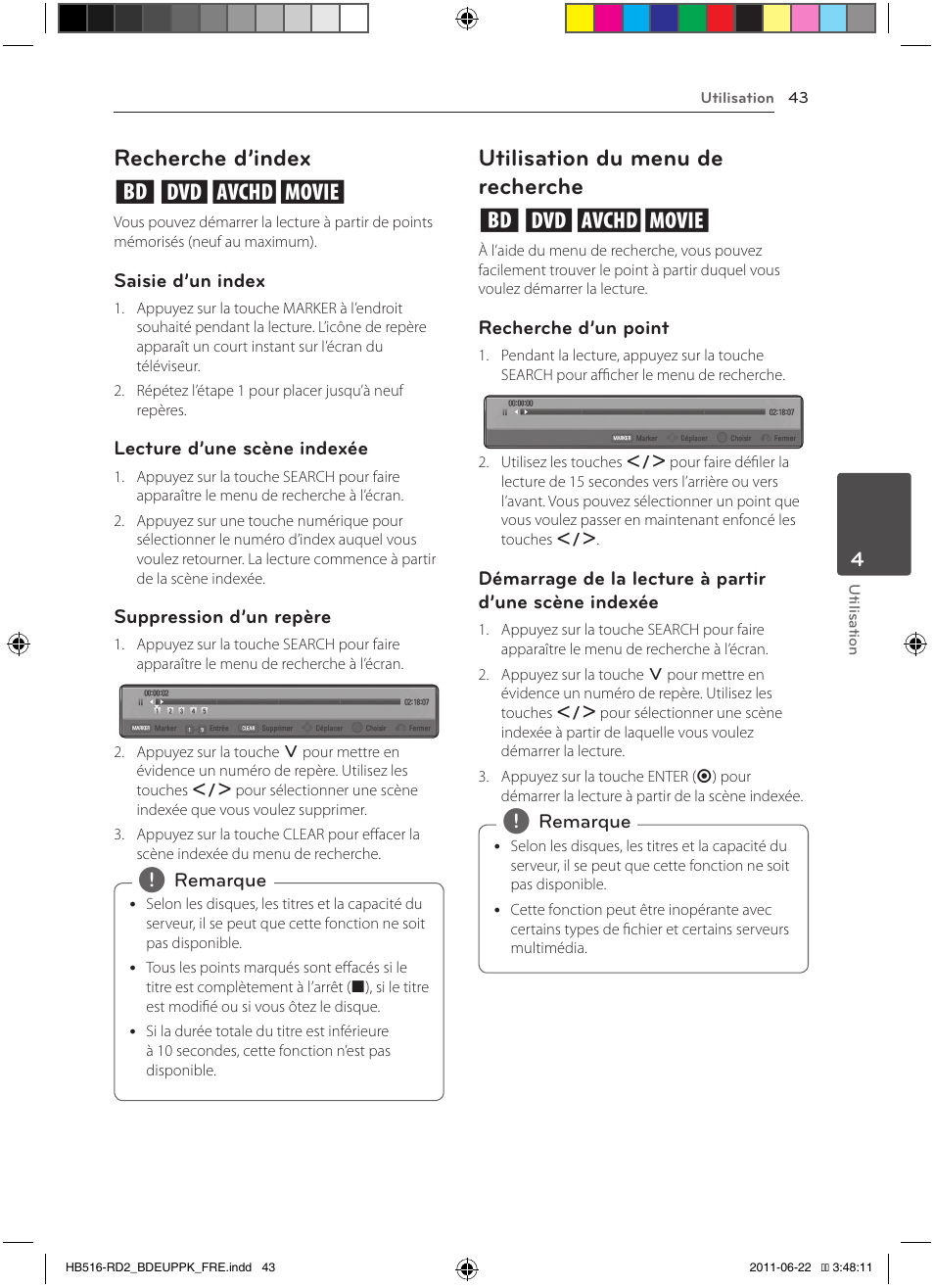 Recherche d’index eroy, Utilisation du menu de recherche eroy | Pioneer BCS-HW919 User Manual | Page 109 / 412