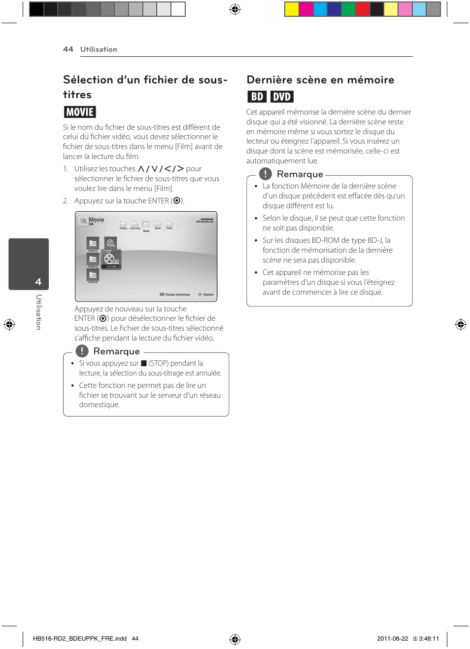 Sélection d’un fichier de sous- titres y, Dernière scène en mémoire er | Pioneer BCS-HW919 User Manual | Page 110 / 412