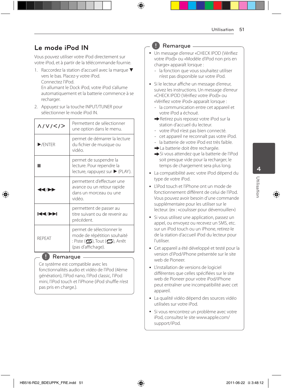 51 – le mode ipod in, Le mode ipod in | Pioneer BCS-HW919 User Manual | Page 117 / 412