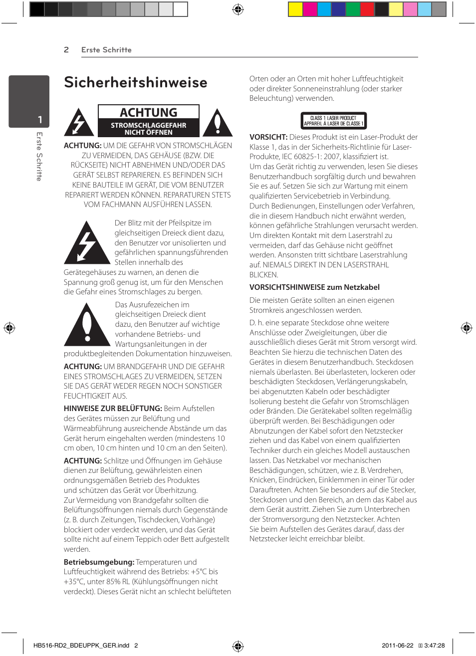 Hb516-rd2_bdeuppk_om_ger_0622, Sicherheitshinweise, Achtung | Pioneer BCS-HW919 User Manual | Page 140 / 412