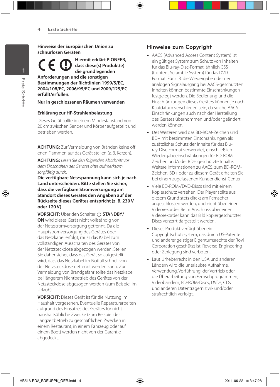 Hinweise zum copyright | Pioneer BCS-HW919 User Manual | Page 142 / 412