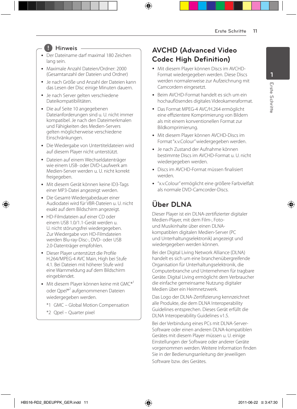 Avchd (advanced video codec high definition), Über dlna, Hinweis | Pioneer BCS-HW919 User Manual | Page 149 / 412