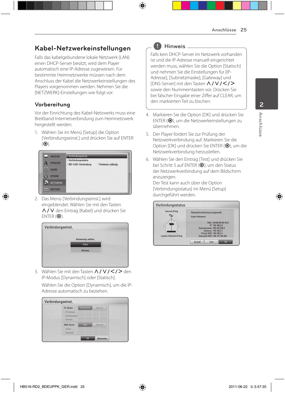 25 – kabel-netzwerkeinstellungen, Kabel-netzwerkeinstellungen | Pioneer BCS-HW919 User Manual | Page 163 / 412