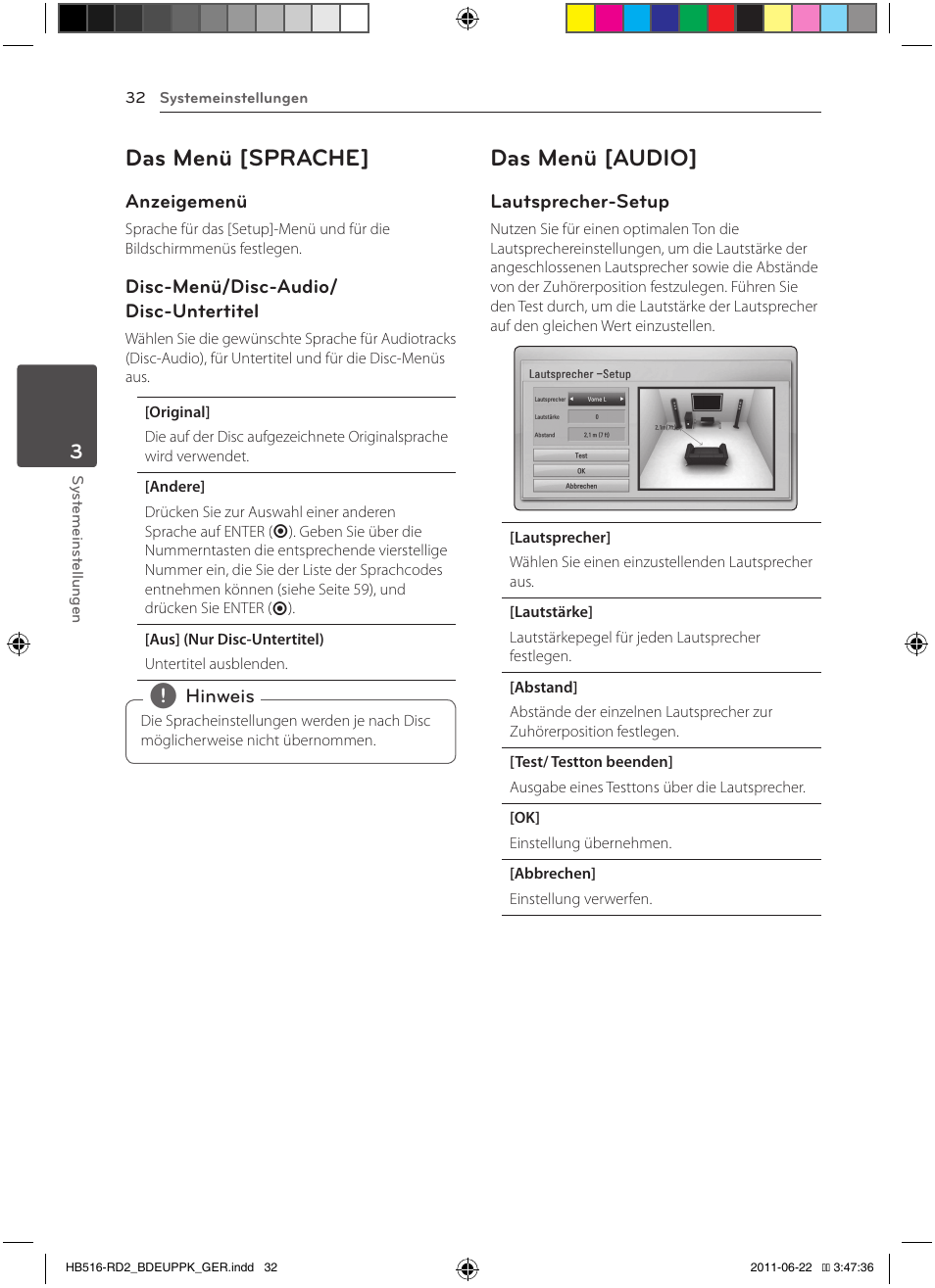 32 – das menü [sprache] 32 – das menü [audio, Das menü [sprache, Das menü [audio | Pioneer BCS-HW919 User Manual | Page 170 / 412