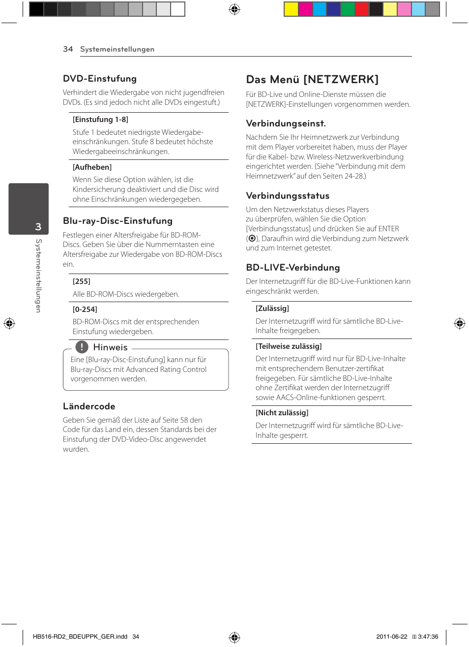 34 – das menü [netzwerk, Das menü [netzwerk | Pioneer BCS-HW919 User Manual | Page 172 / 412