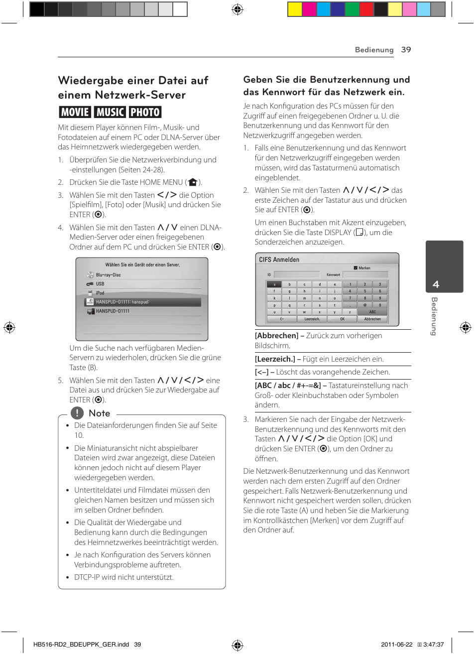 39 – wiedergabe einer datei auf einem, Netzwerk-server | Pioneer BCS-HW919 User Manual | Page 177 / 412