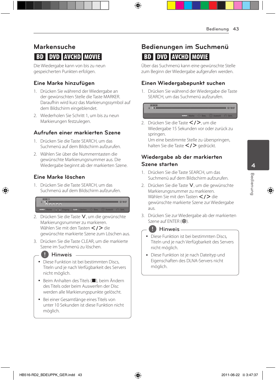 43 – markensuche 43 – bedienungen im suchmenü, Markensuche eroy, Bedienungen im suchmenü eroy | Pioneer BCS-HW919 User Manual | Page 181 / 412