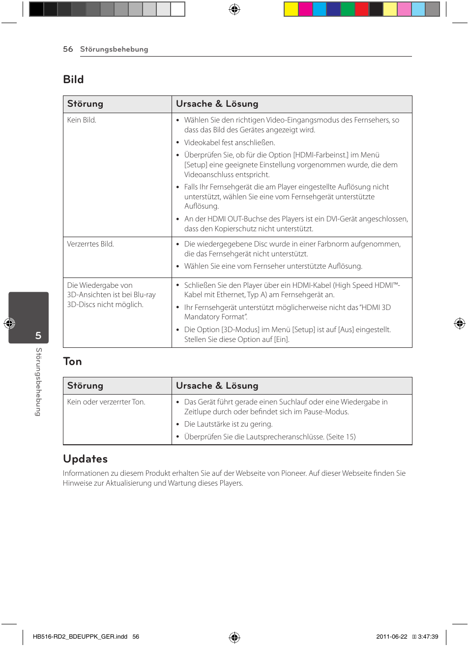 56 – bild 56 – ton 56 – updates, Bild, Updates | Pioneer BCS-HW919 User Manual | Page 194 / 412