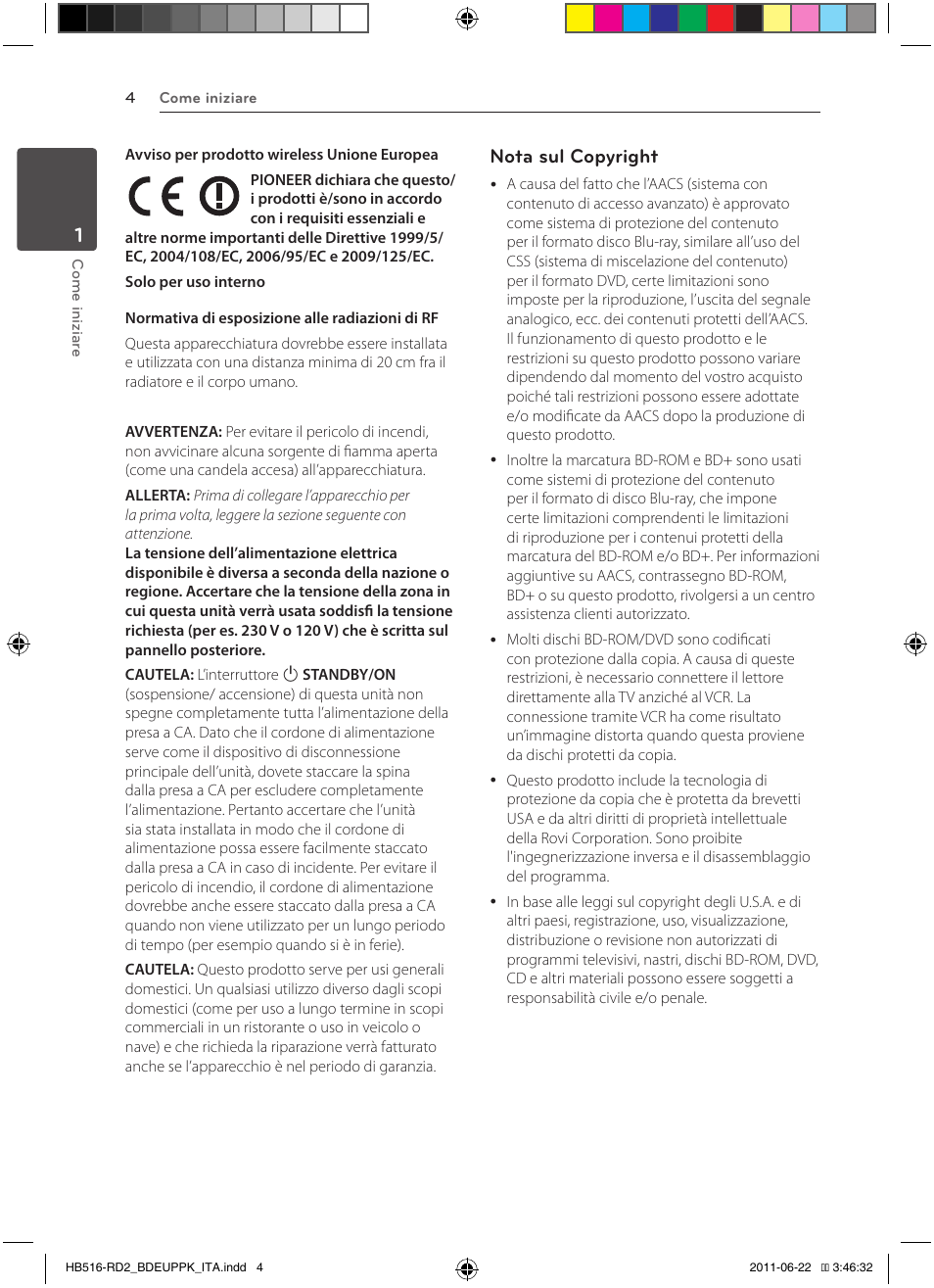 Nota sul copyright | Pioneer BCS-HW919 User Manual | Page 208 / 412