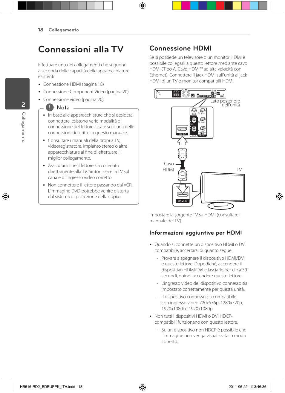 18 connessioni alla tv 18 – connessione hdmi, Connessioni alla tv, Connessione hdmi | Pioneer BCS-HW919 User Manual | Page 222 / 412