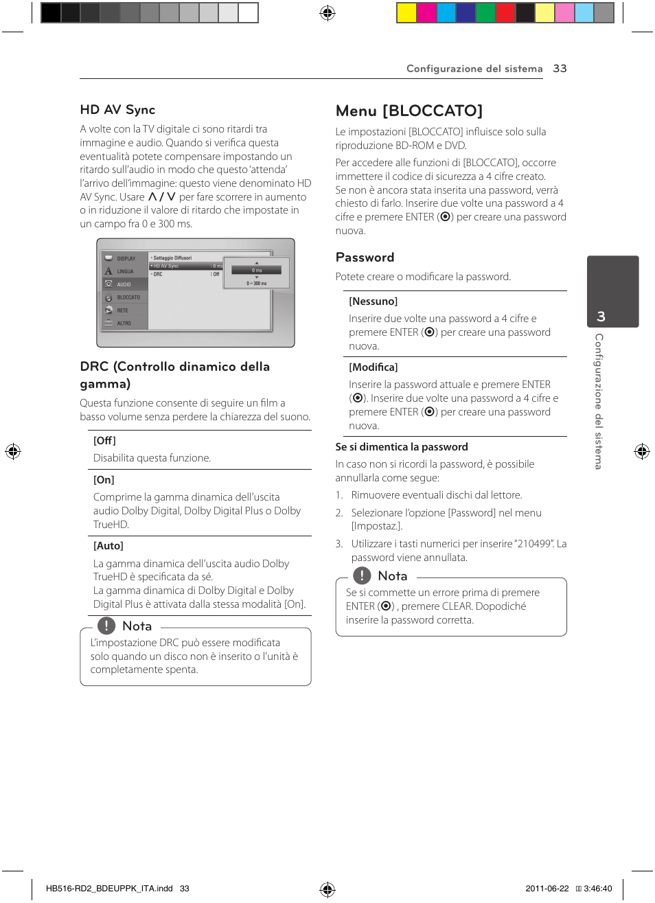 33 – menu [bloccato, Menu [bloccato | Pioneer BCS-HW919 User Manual | Page 237 / 412
