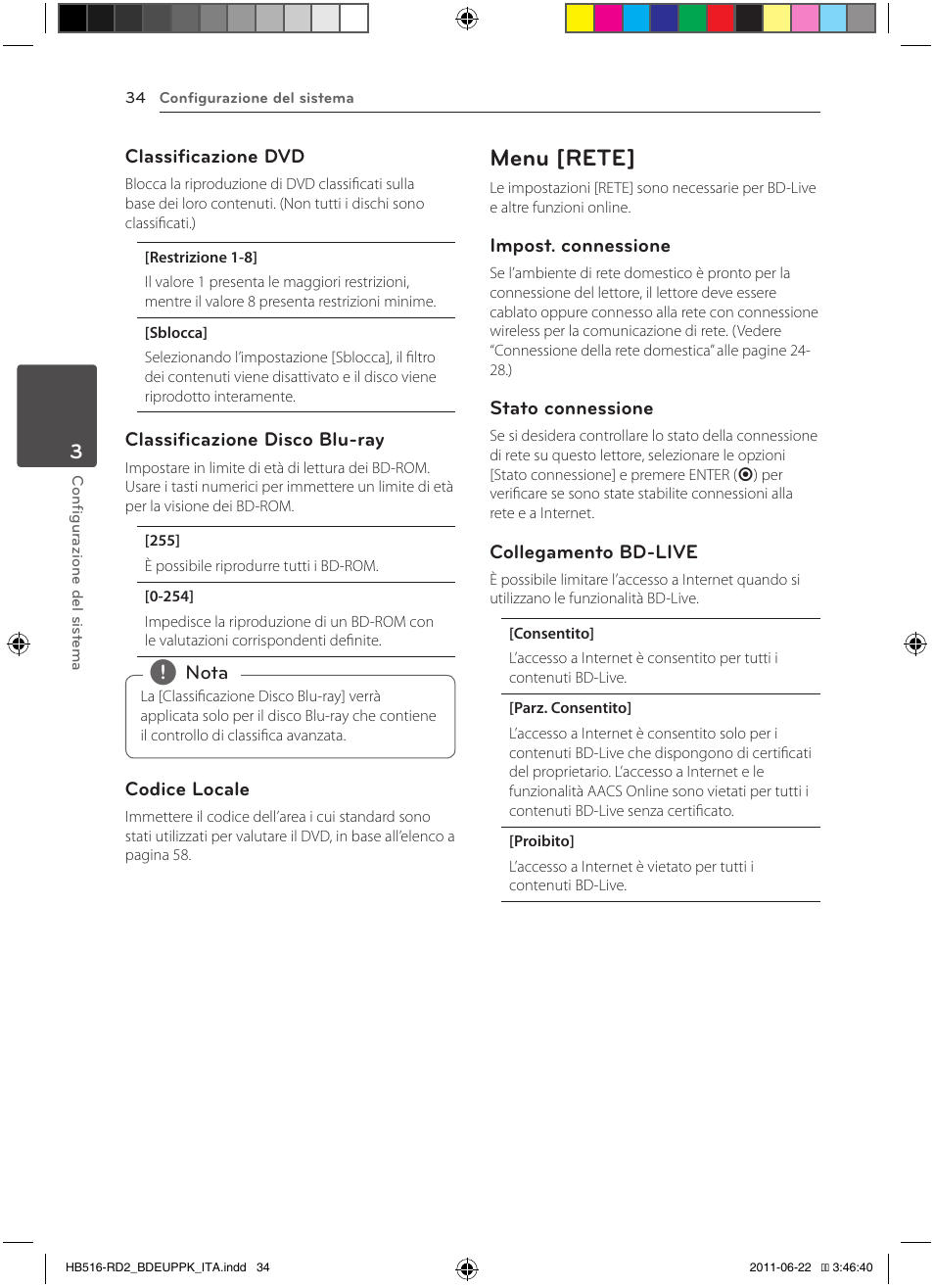 34 – menu [rete, Menu [rete | Pioneer BCS-HW919 User Manual | Page 238 / 412