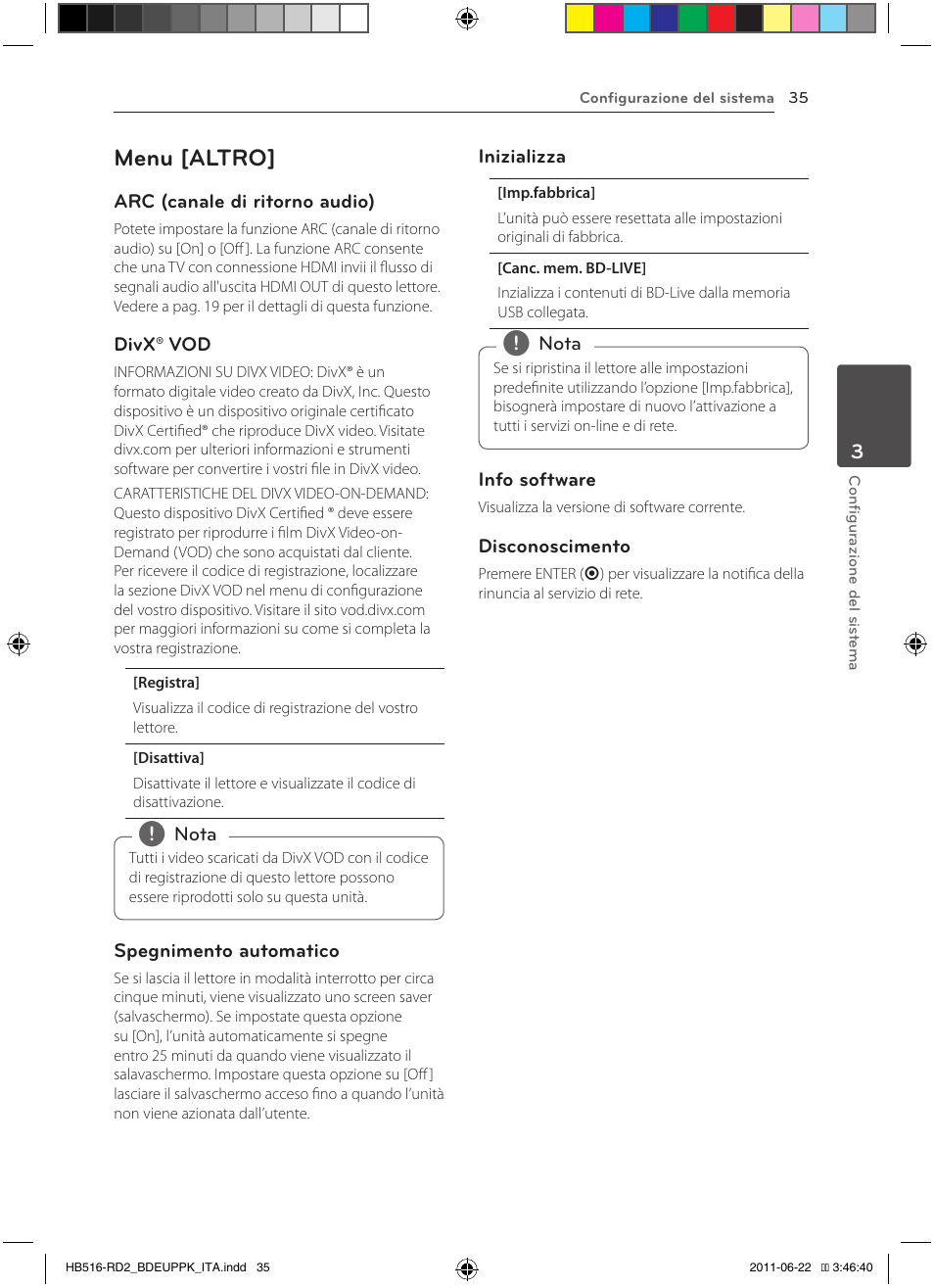 35 – menu [altro, Menu [altro | Pioneer BCS-HW919 User Manual | Page 239 / 412