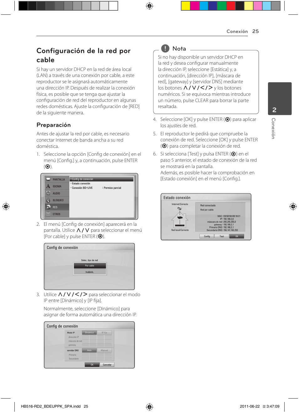 25 – configuración de la red por cable, Configuración de la red por cable | Pioneer BCS-HW919 User Manual | Page 295 / 412