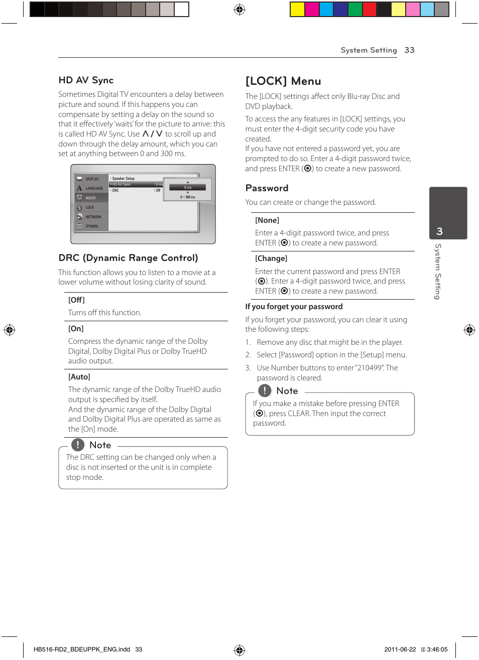 33 – [lock] menu, Lock] menu | Pioneer BCS-HW919 User Manual | Page 33 / 412