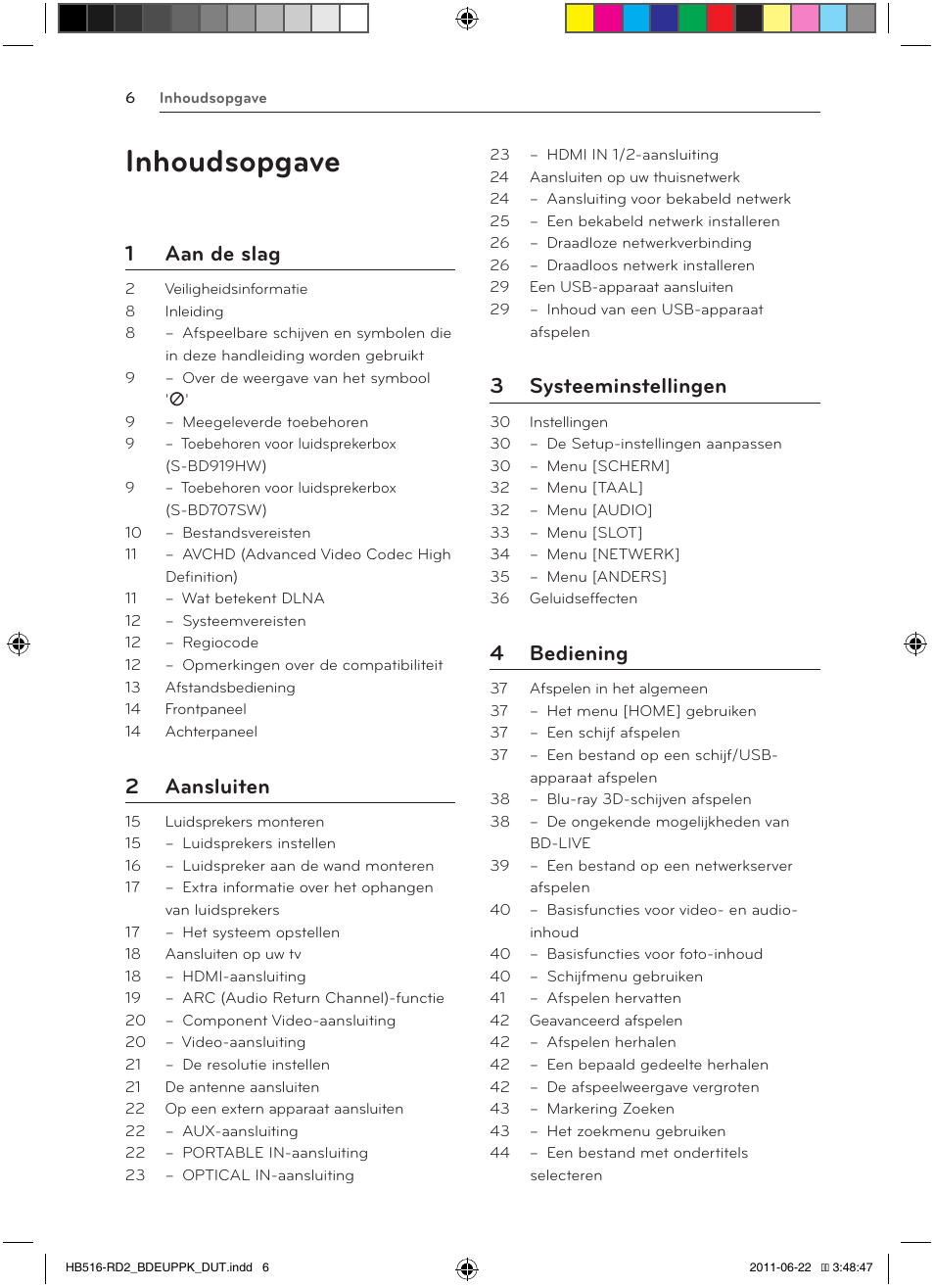 Inhoudsopgave, 1 aan de slag, 2 aansluiten | 3 systeeminstellingen, 4 bediening | Pioneer BCS-HW919 User Manual | Page 342 / 412