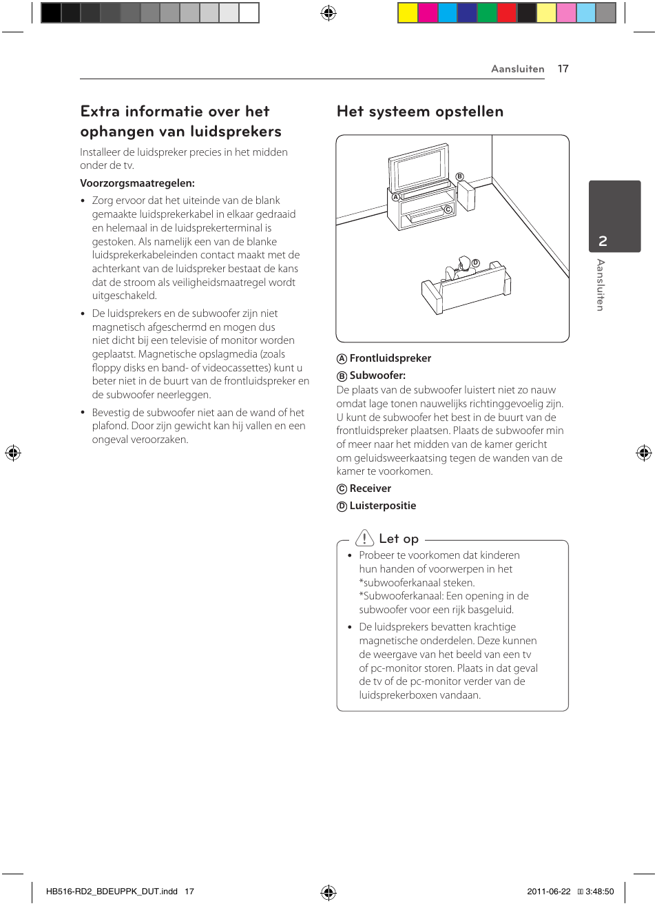 Het systeem opstellen, Let op | Pioneer BCS-HW919 User Manual | Page 353 / 412