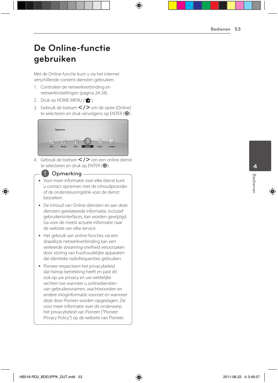 53 de online-functie gebruiken, De online-functie gebruiken | Pioneer BCS-HW919 User Manual | Page 389 / 412