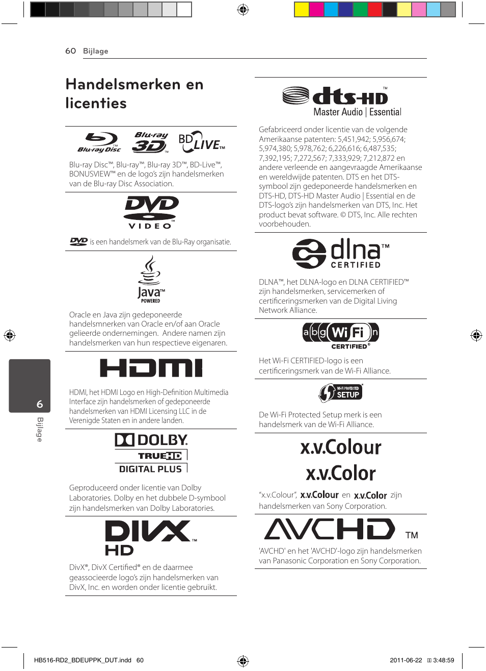 60 handelsmerken en licenties, Handelsmerken en licenties | Pioneer BCS-HW919 User Manual | Page 396 / 412