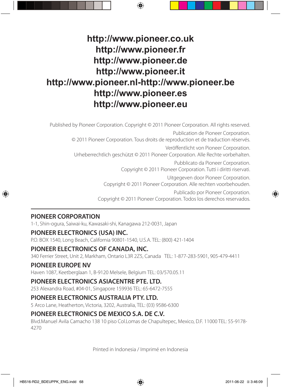 Pioneer BCS-HW919 User Manual | Page 412 / 412