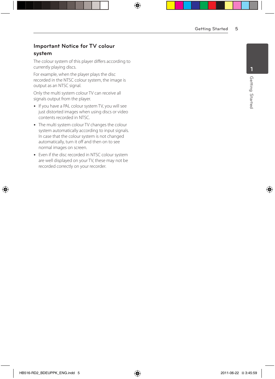 Important notice for tv colour system | Pioneer BCS-HW919 User Manual | Page 5 / 412