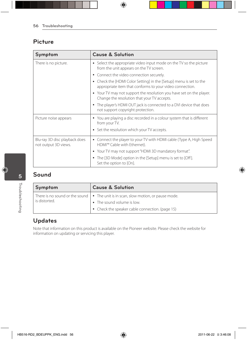 56 – picture 56 – sound 56 – updates, Picture, Sound | Updates | Pioneer BCS-HW919 User Manual | Page 56 / 412