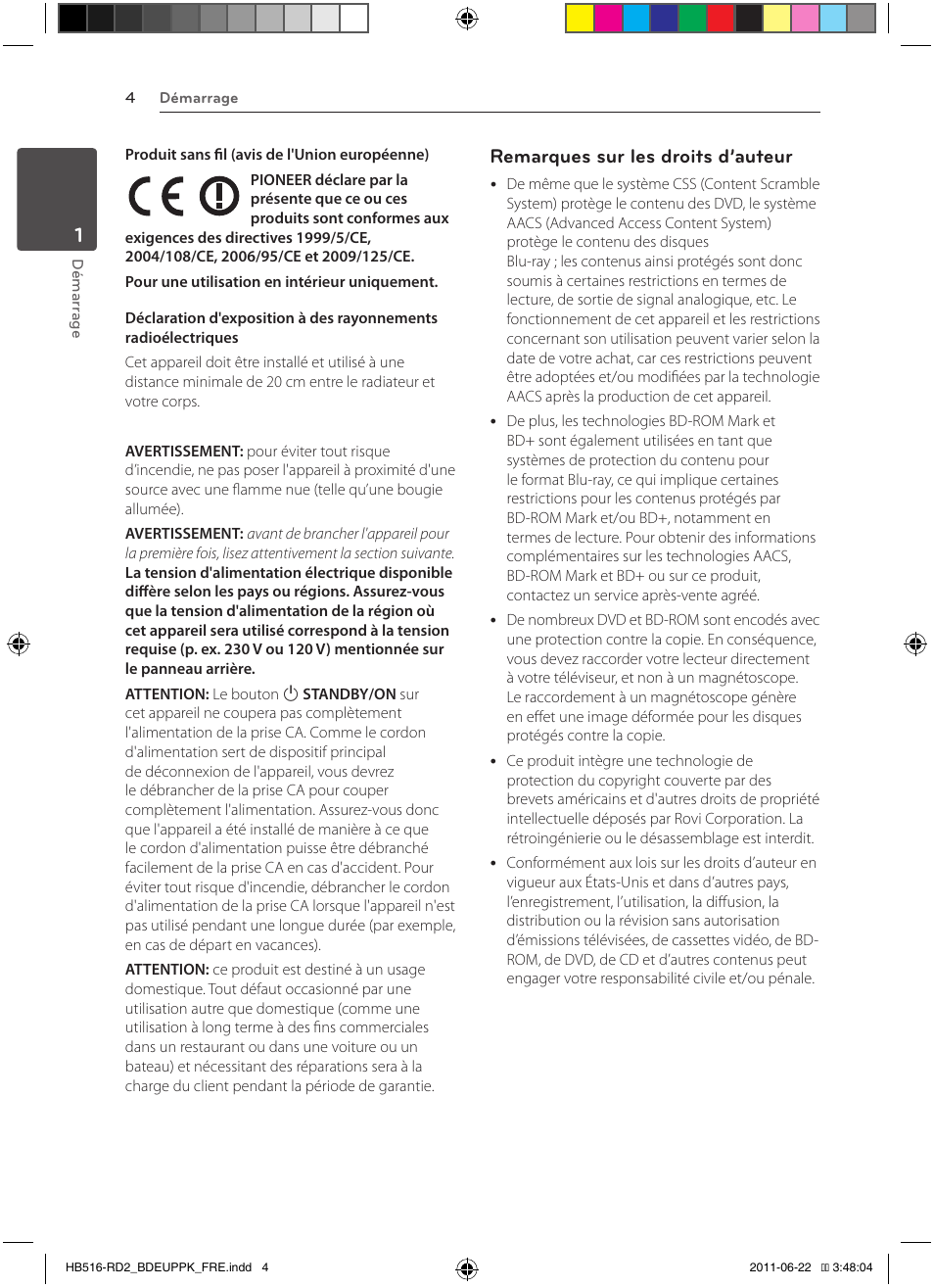 Remarques sur les droits d’auteur | Pioneer BCS-HW919 User Manual | Page 70 / 412