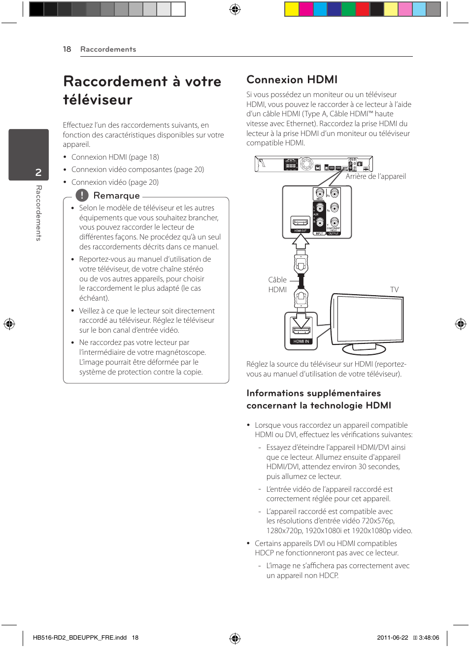 Raccordement à votre téléviseur, Connexion hdmi | Pioneer BCS-HW919 User Manual | Page 84 / 412