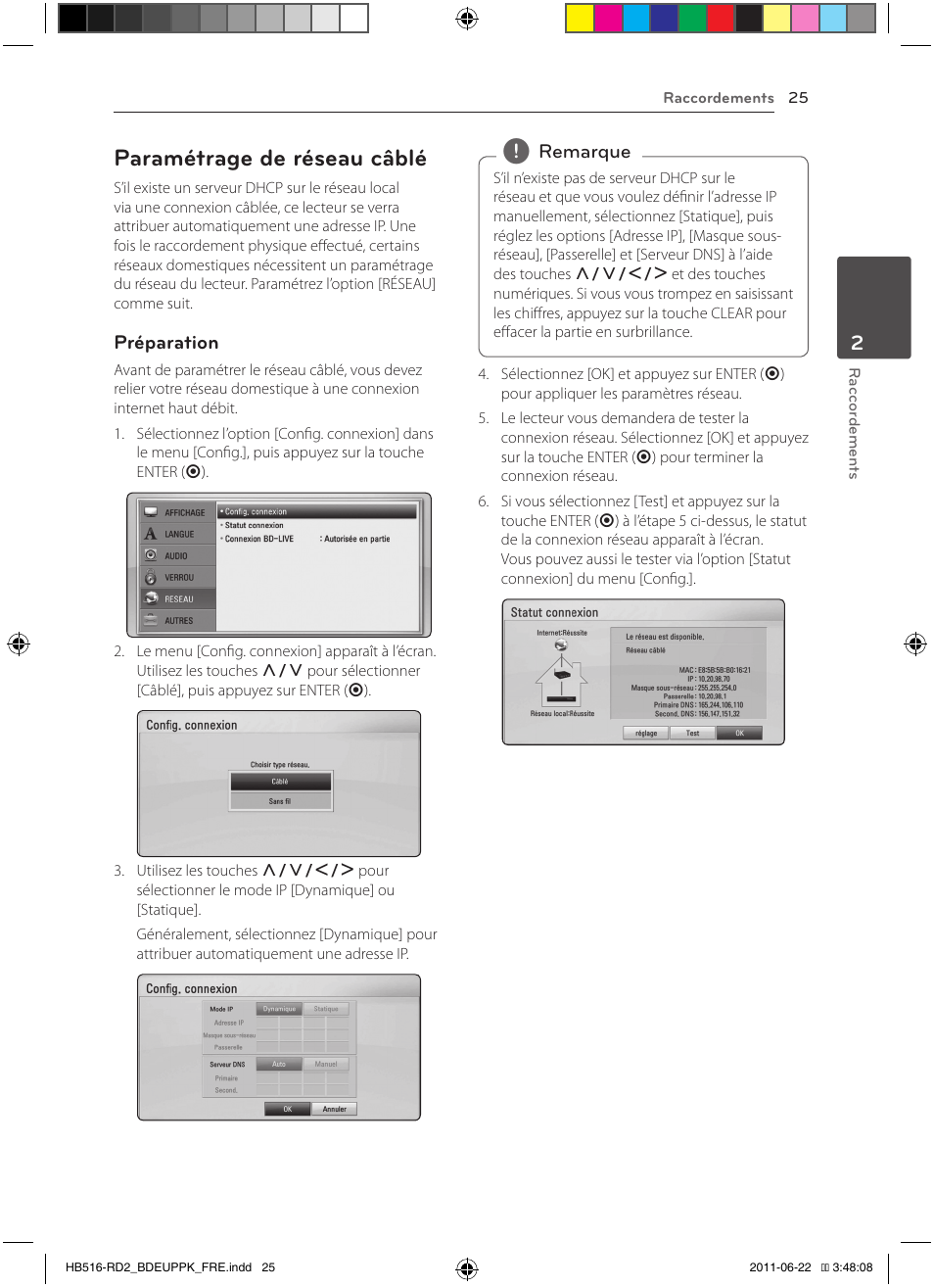 25 – paramétrage de réseau câblé, Paramétrage de réseau câblé | Pioneer BCS-HW919 User Manual | Page 91 / 412