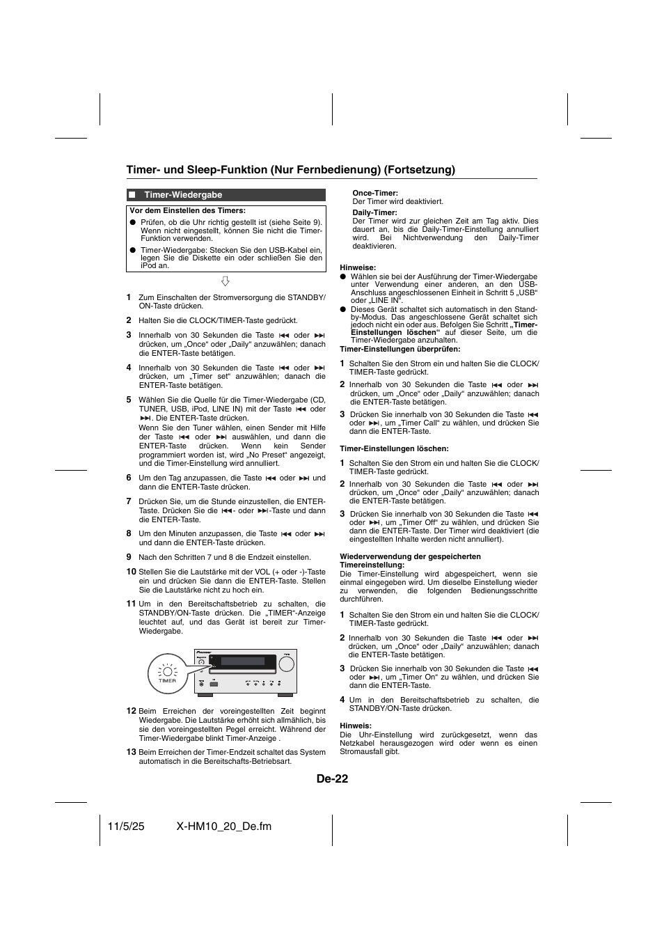 De-22 | Pioneer X-HM10-S User Manual | Page 100 / 184