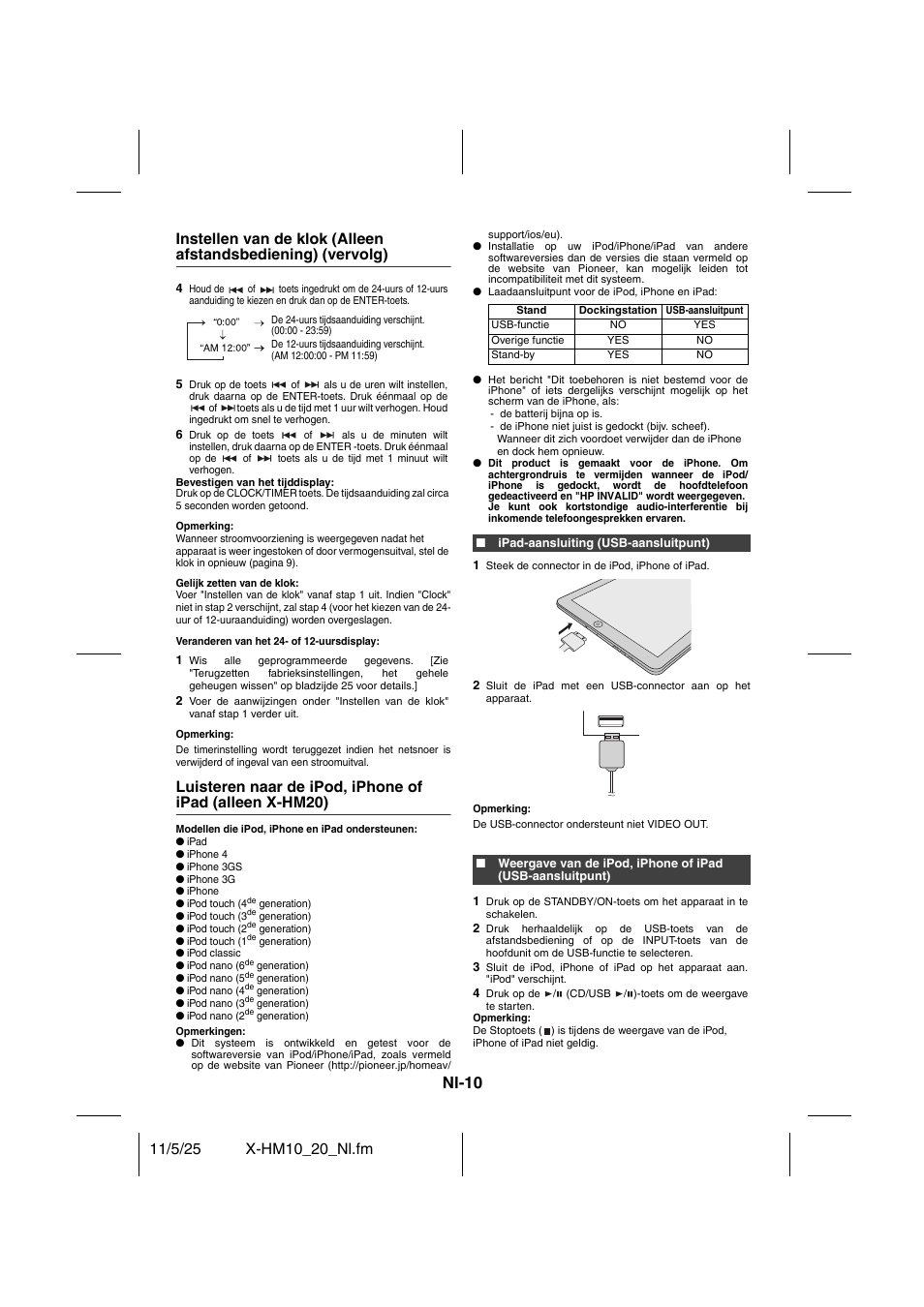 Ipod, iphone en ipad, Nl-10 | Pioneer X-HM10-S User Manual | Page 140 / 184