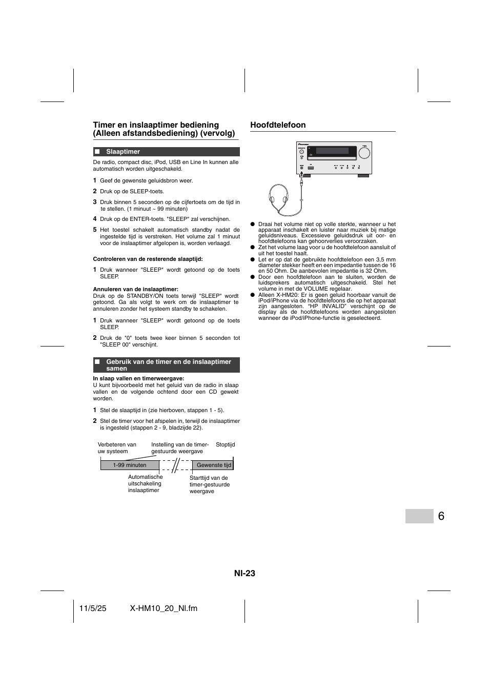 Hoofdtelefoon, Nl-23 | Pioneer X-HM10-S User Manual | Page 153 / 184