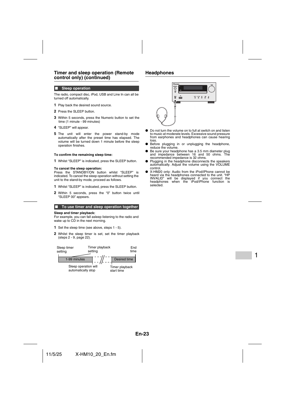 Headphones | Pioneer X-HM10-S User Manual | Page 23 / 184