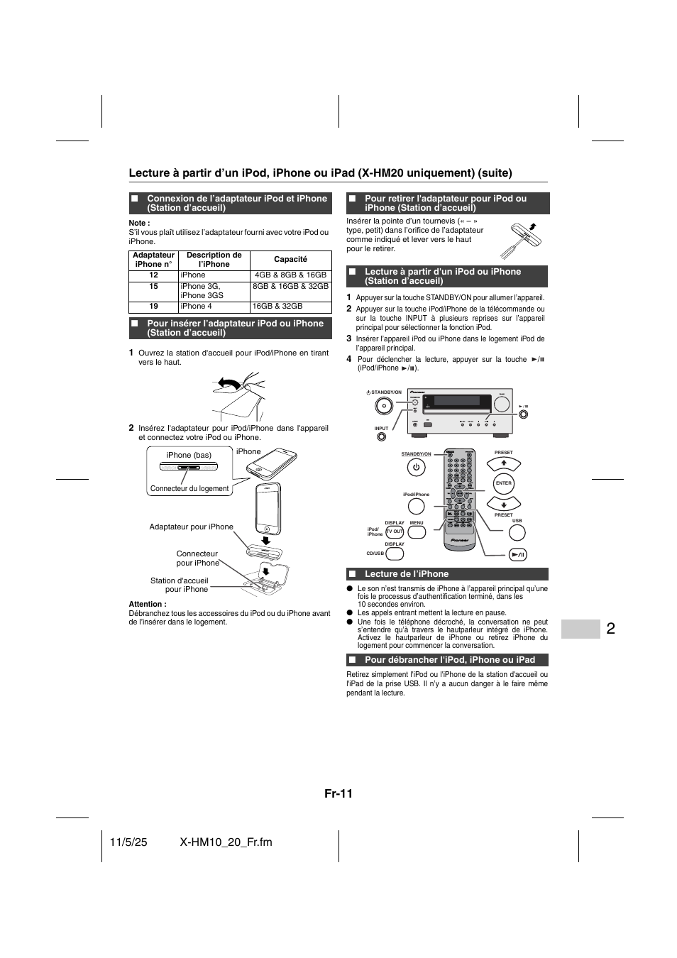 Fr-11 | Pioneer X-HM10-S User Manual | Page 37 / 184