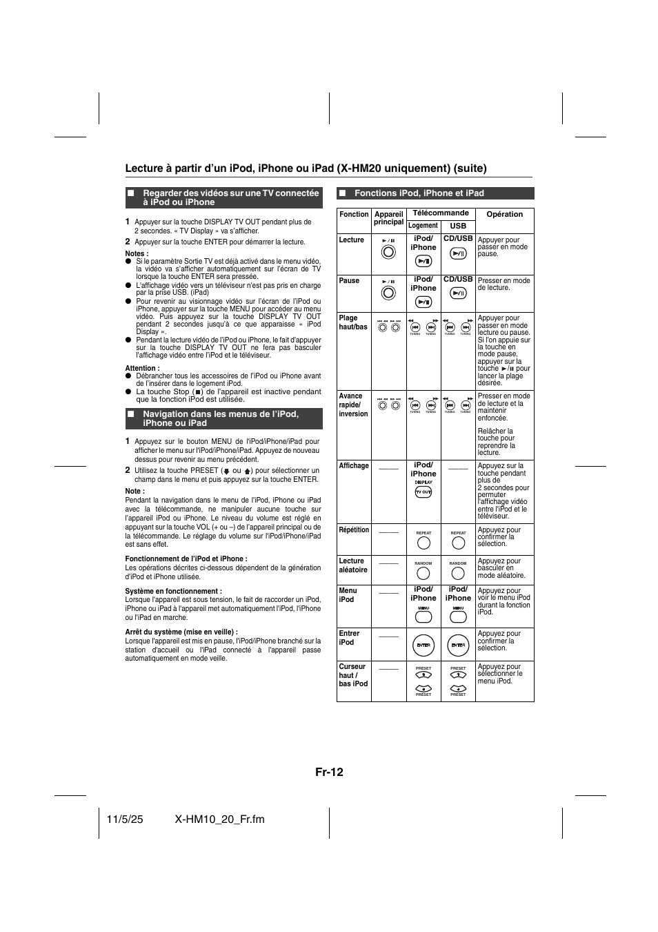 Fr-12 | Pioneer X-HM10-S User Manual | Page 38 / 184