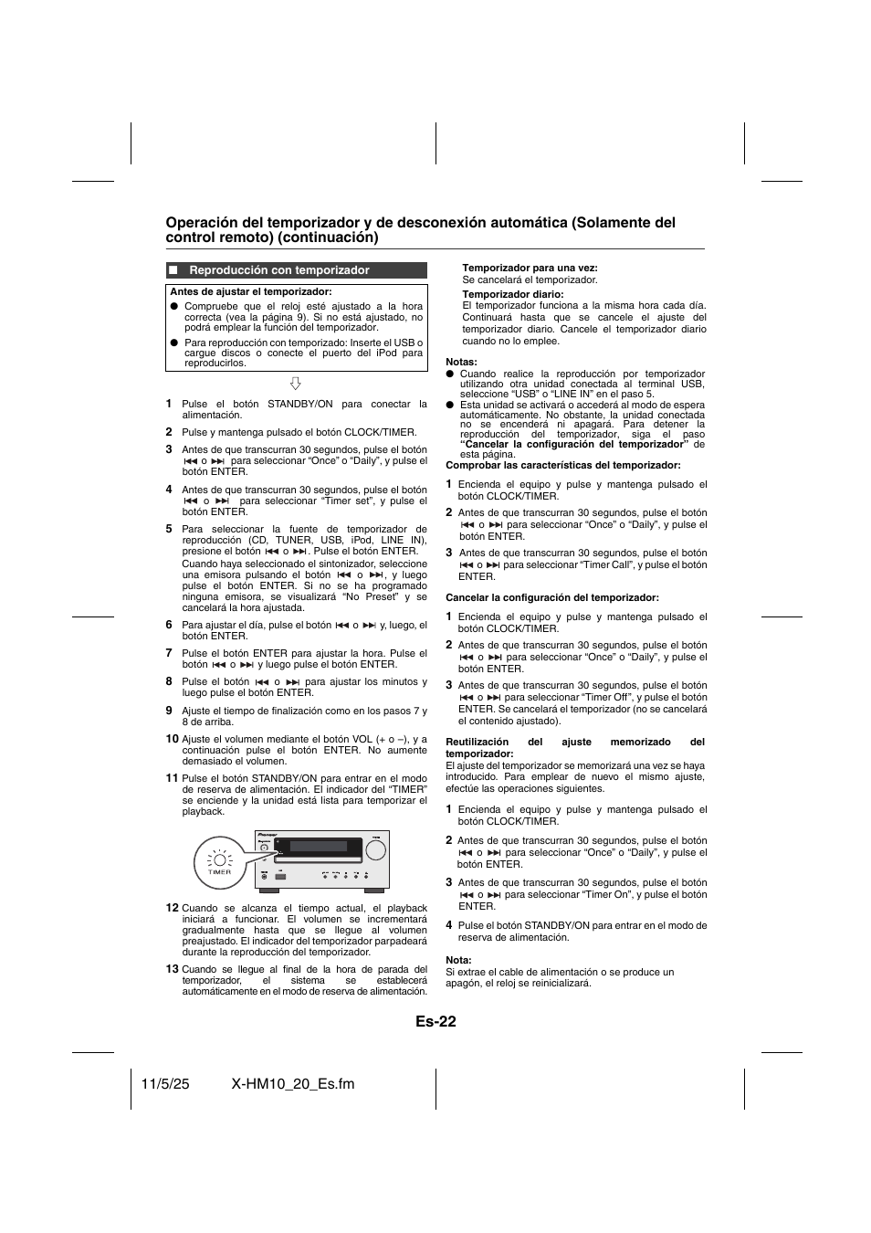 Es-22 | Pioneer X-HM10-S User Manual | Page 74 / 184