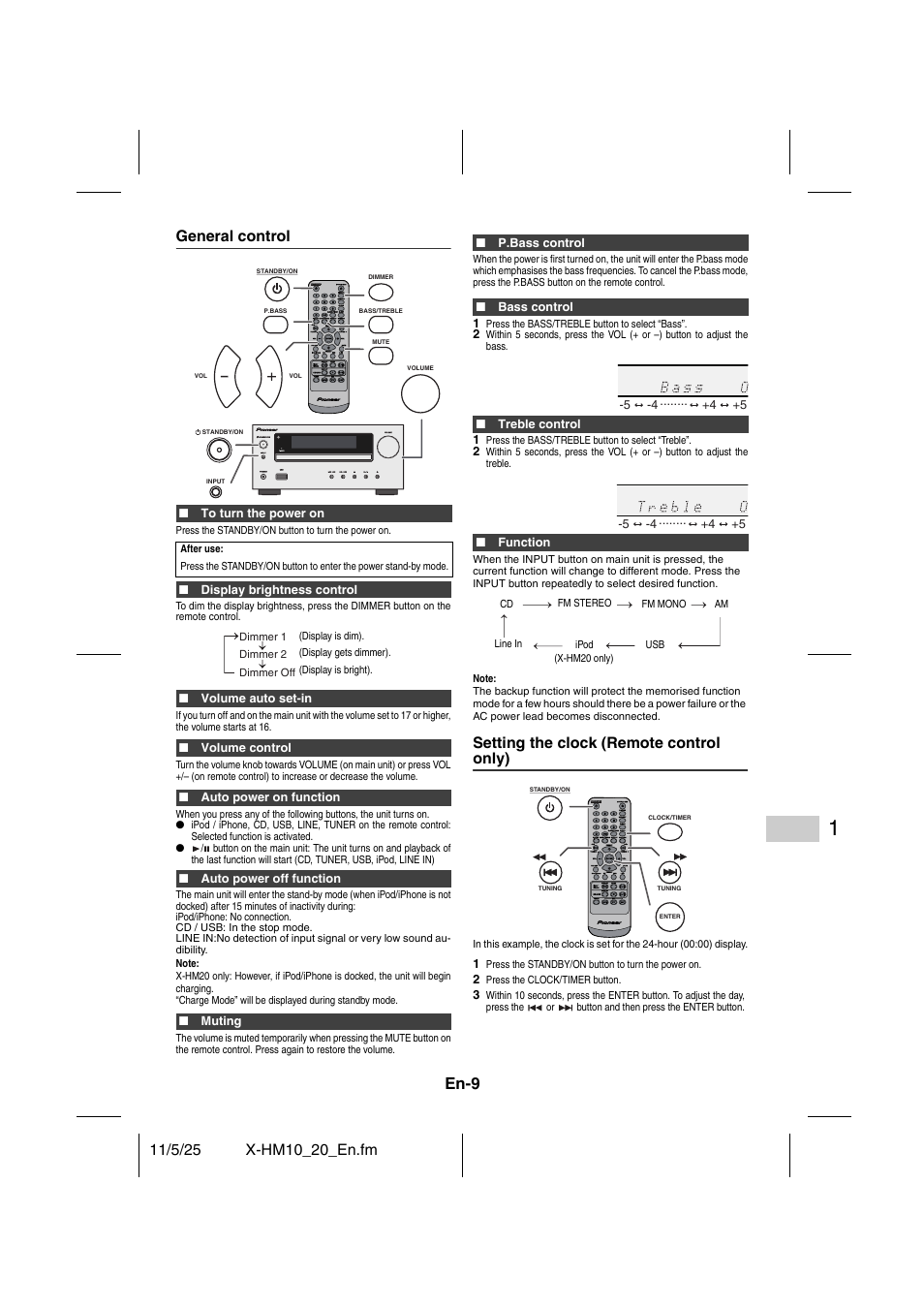 Basic operation, En-9 | Pioneer X-HM10-S User Manual | Page 9 / 184