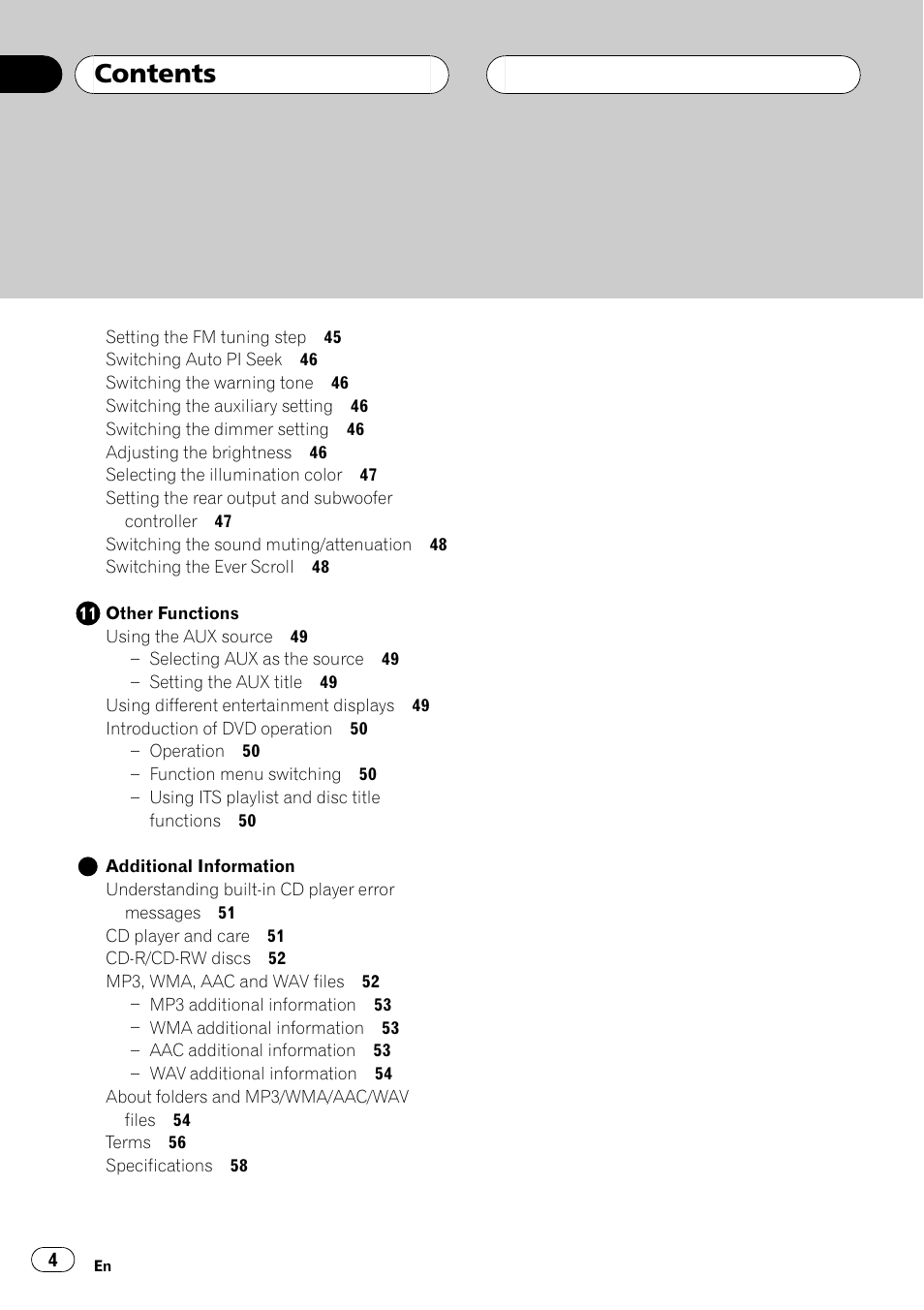 Pioneer DEH-P6800MP User Manual | Page 4 / 123