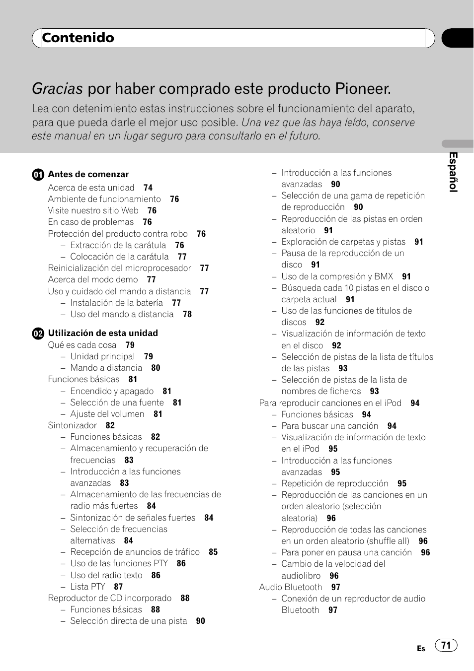 Pioneer DEH-P800BT User Manual | Page 71 / 148