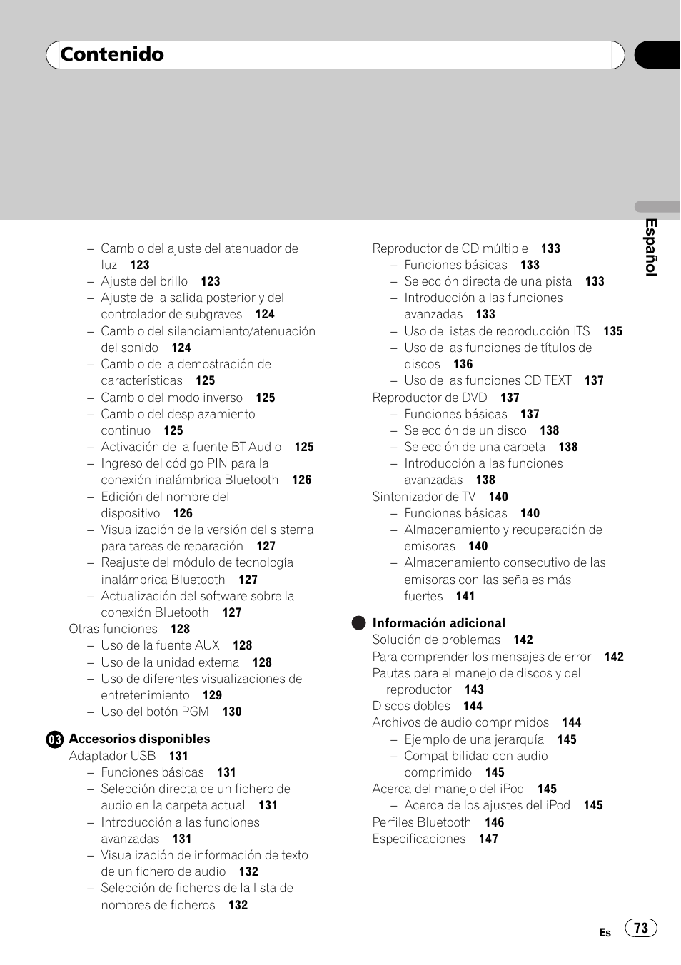 Pioneer DEH-P800BT User Manual | Page 73 / 148