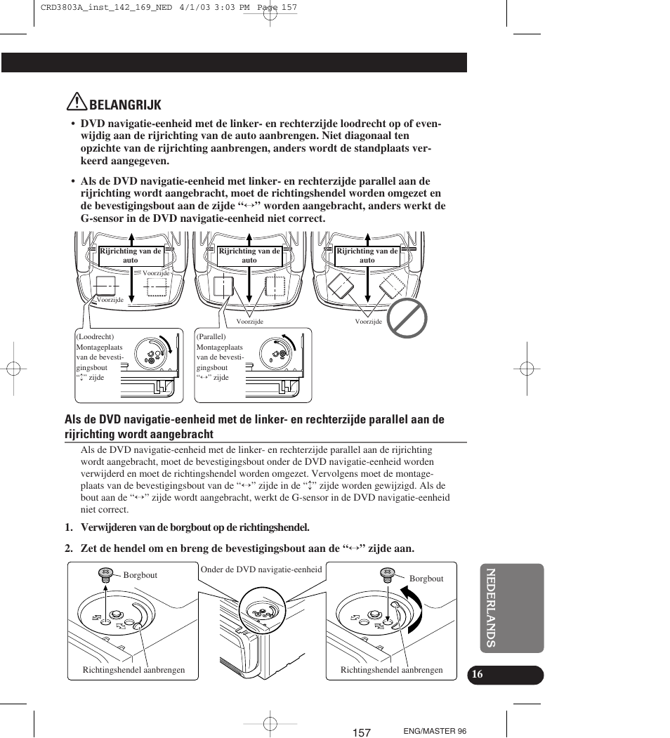 Belangrijk | Pioneer AVIC900HVT User Manual | Page 157 / 172