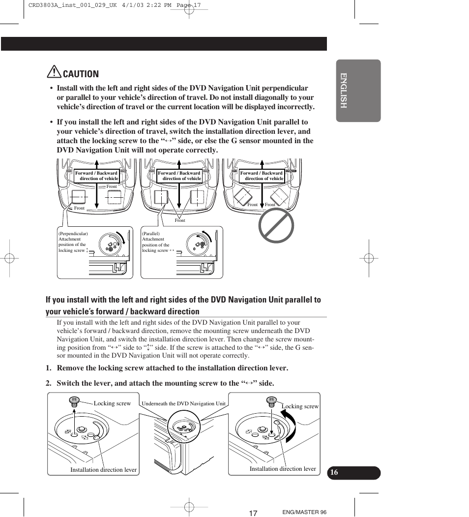 Caution | Pioneer AVIC900HVT User Manual | Page 17 / 172