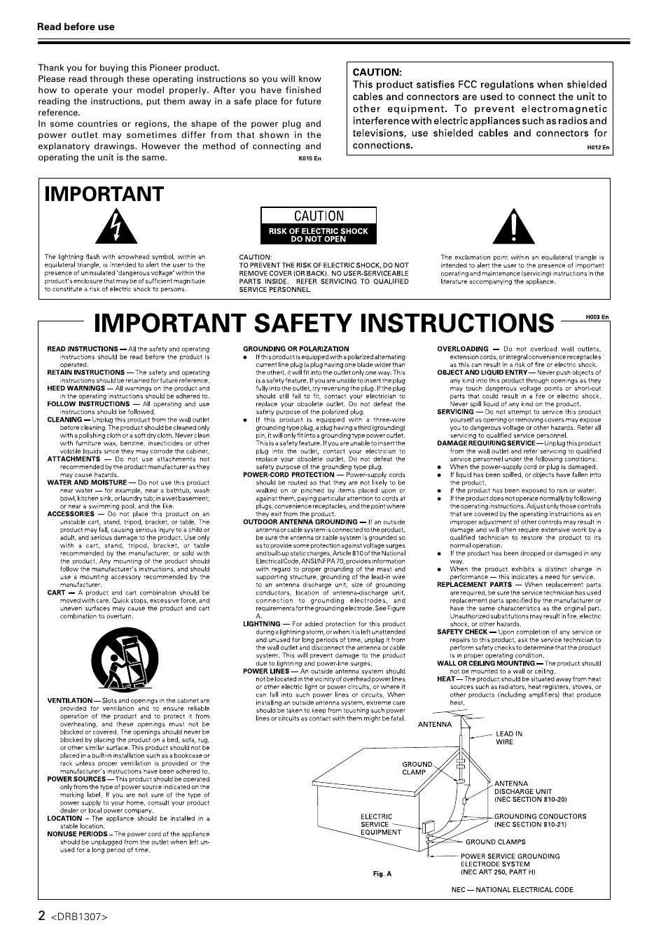 Pioneer CMX-3000 User Manual | Page 2 / 20