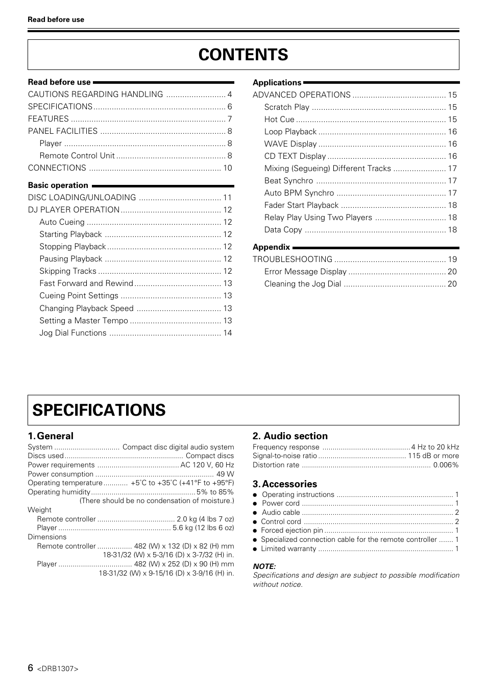 Pioneer CMX-3000 User Manual | Page 6 / 20