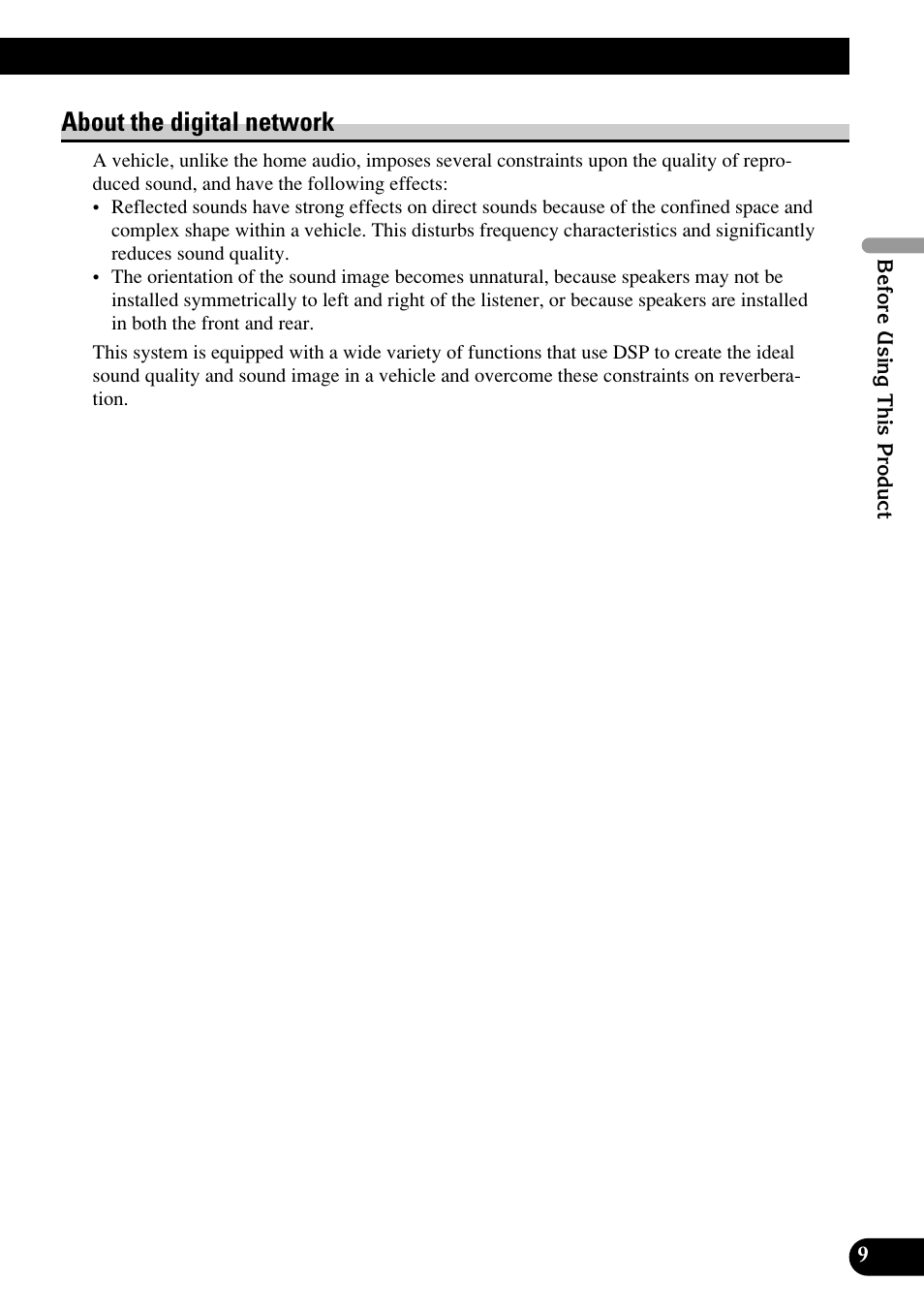 About the digital network | Pioneer RS-P90 User Manual | Page 9 / 63